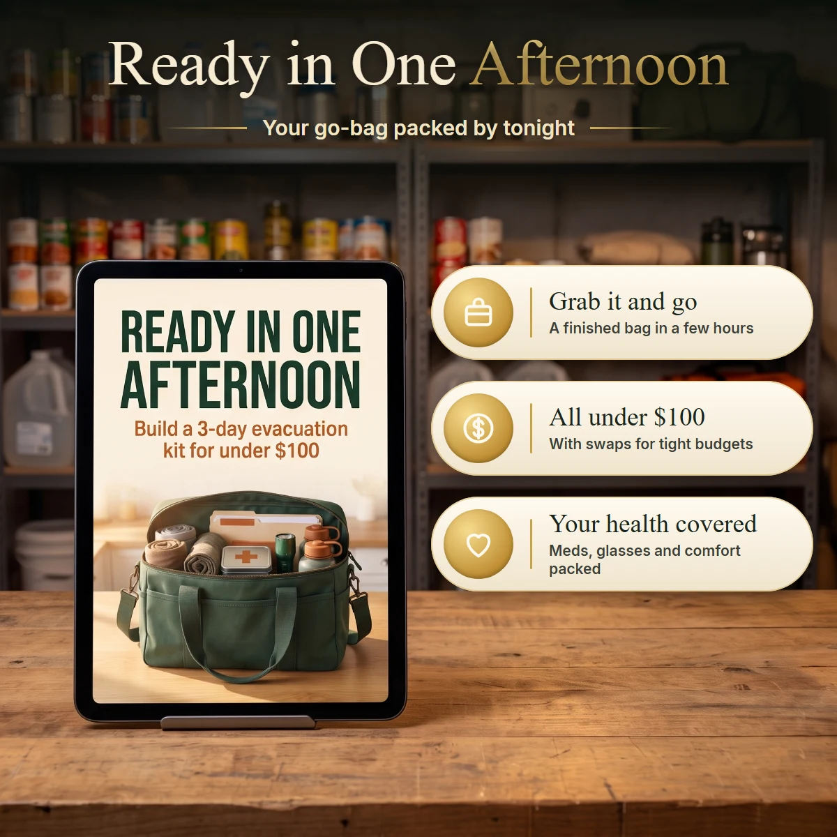 Ready in One Afternoon on a tablet