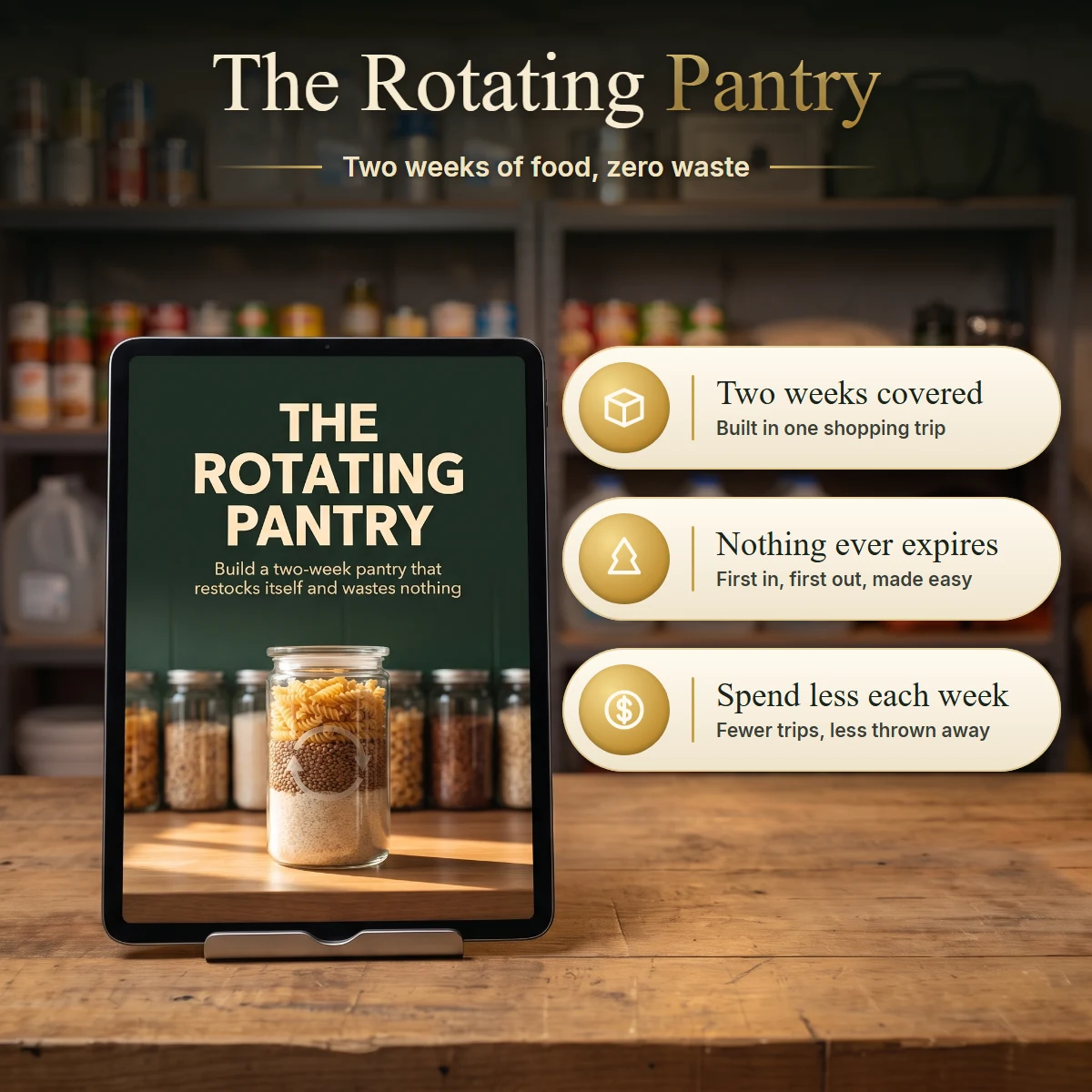 The Rotating Pantry on a tablet