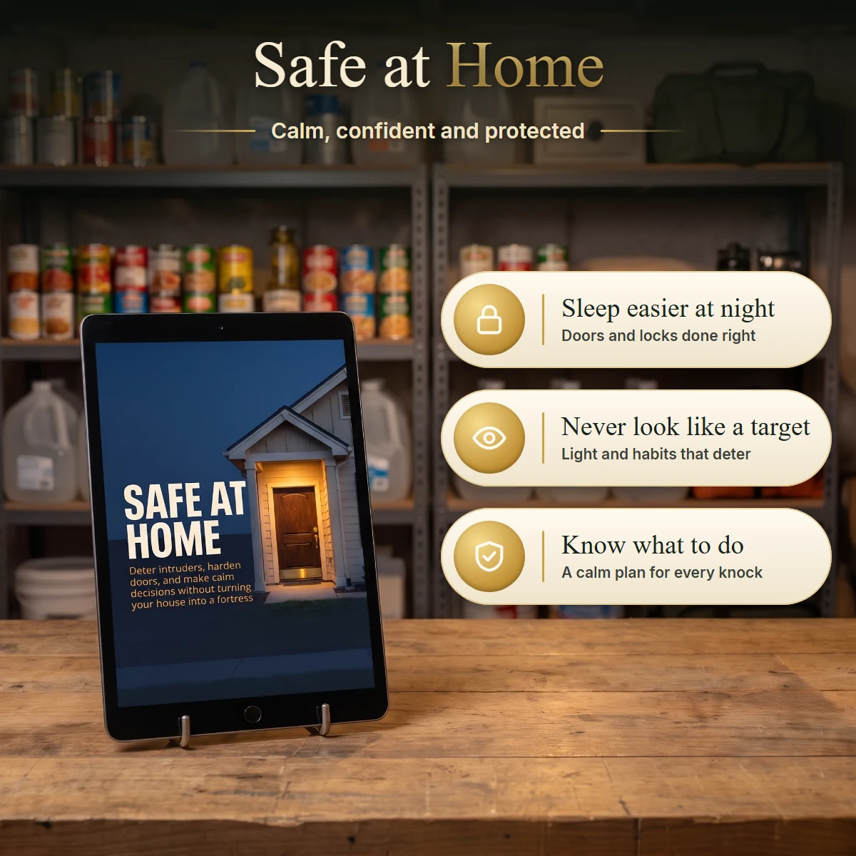 Safe at Home on a tablet