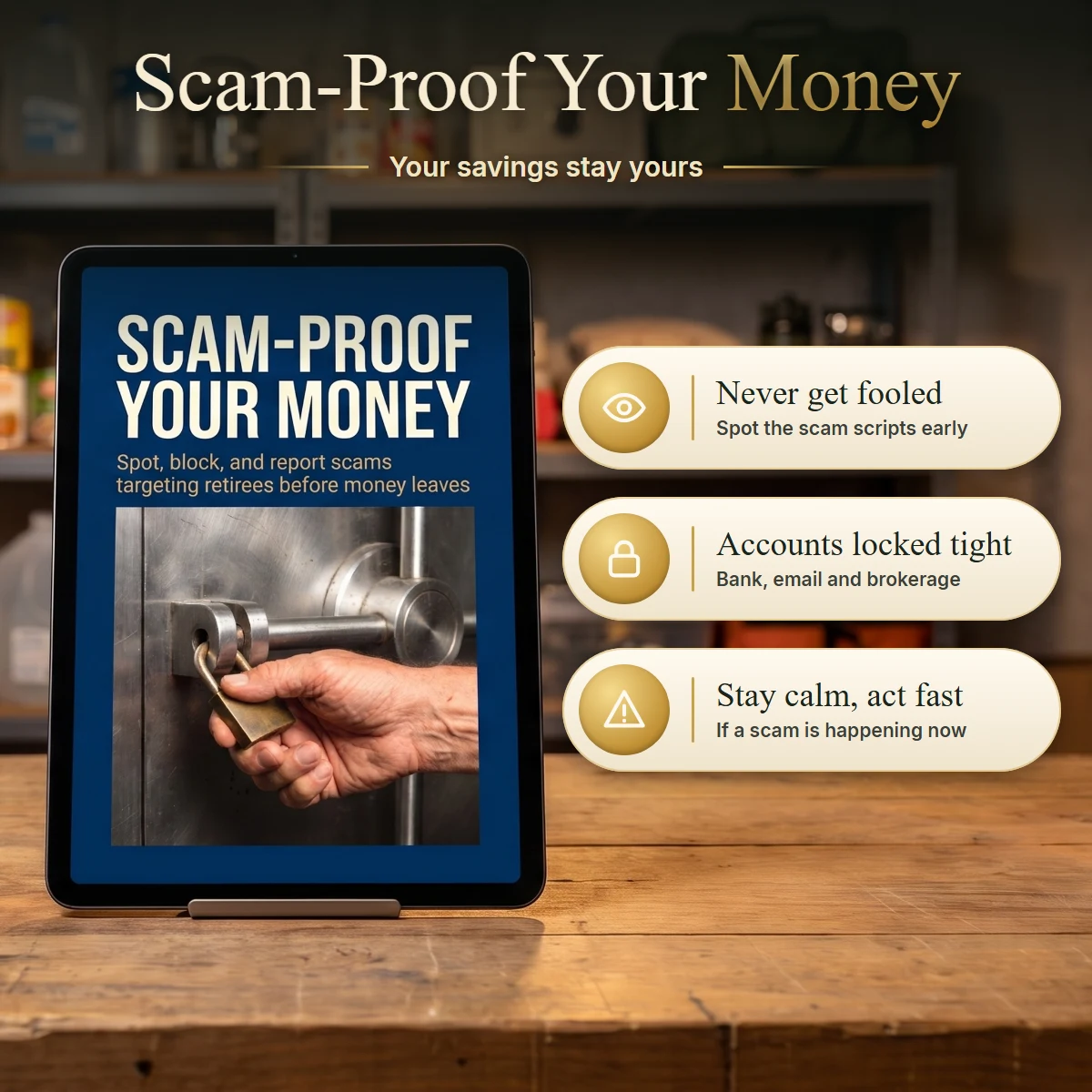 Scam-Proof Your Money on a tablet